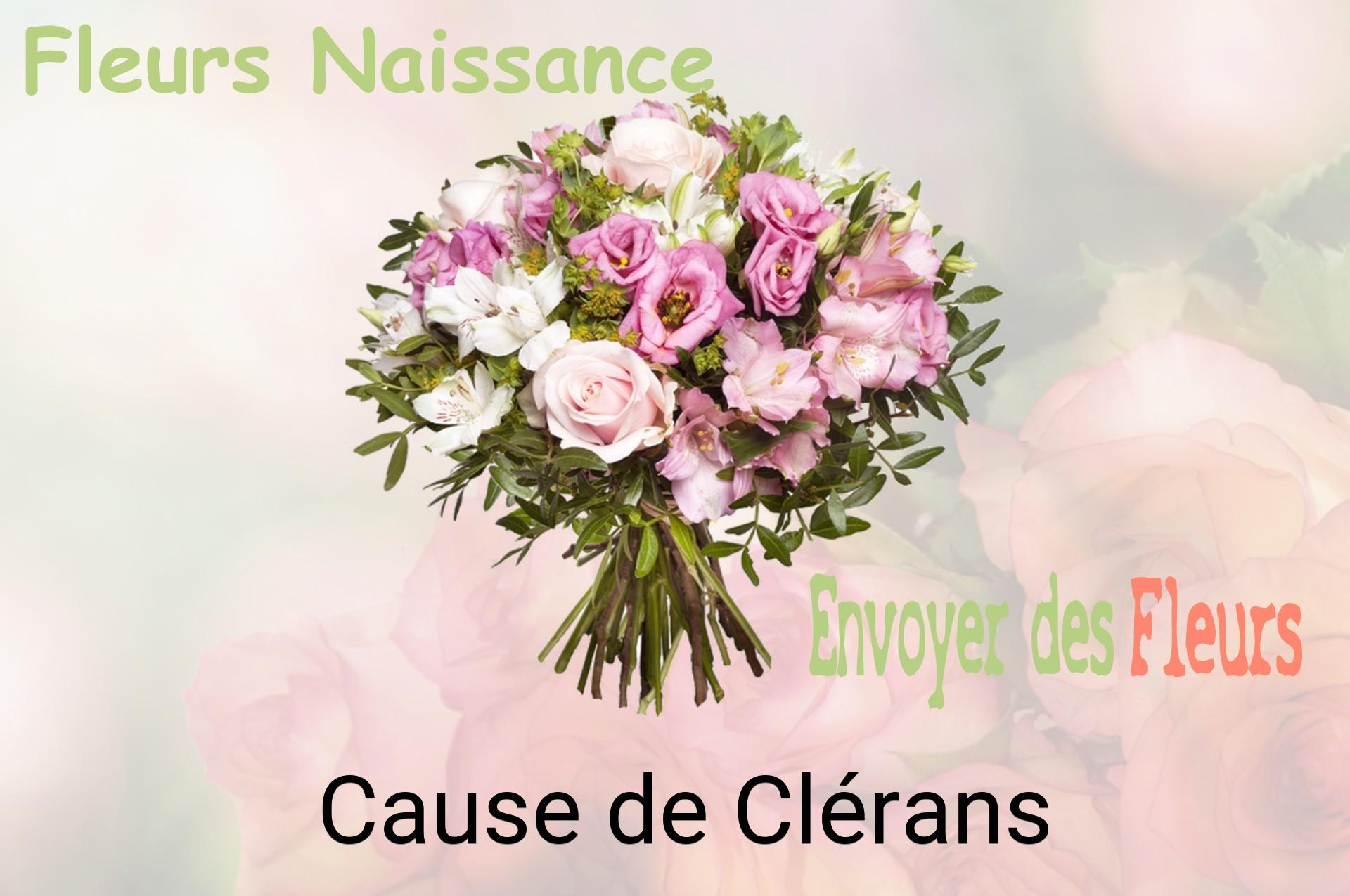 Bouquet de fleurs de naissance livré à Cause-de-Clérans