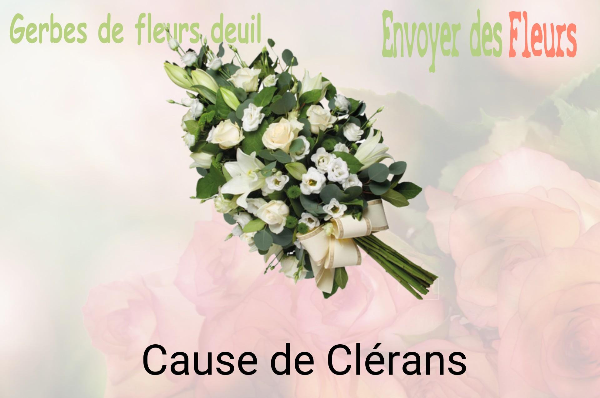 Gerbe de fleurs de deuil livrée à Cause-de-Clérans